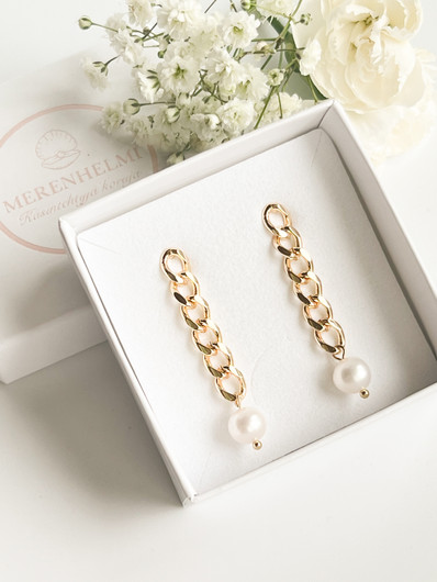  Meryl korvakorut makeanveden helmillä