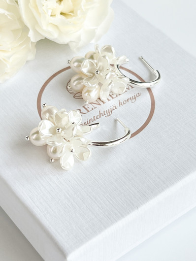 Evelyn silver korvakorut 