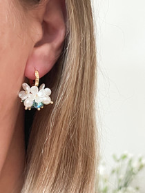 Daira hoop korvakorut (Light Turquoise Shimmer).