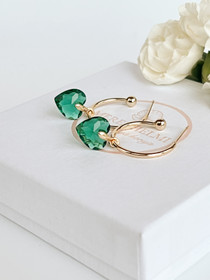 Sydän kristallihelmi korvakorut