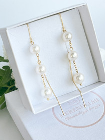  Zara korvakorut makeanveden helmillä