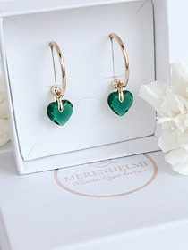 Sydän kristallihelmi korvakorut