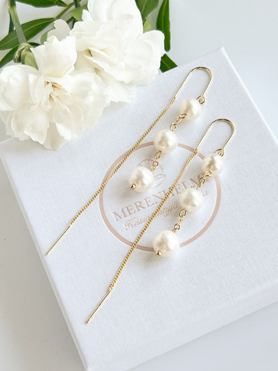  Zara korvakorut makeanveden helmillä