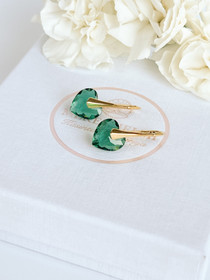 Isla Gold kristallisydän korvakorut.