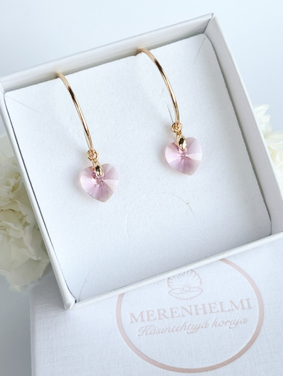 Evia Rose kristallihelmi korvakorut