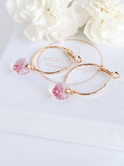Evia Rose kristallihelmi korvakorut