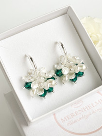 Evelyn silver korvakorut ( Emerald )