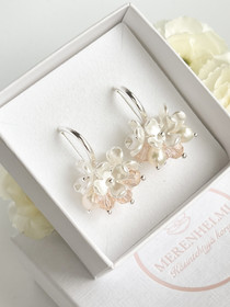 Evelyn silver silk korvakorut 