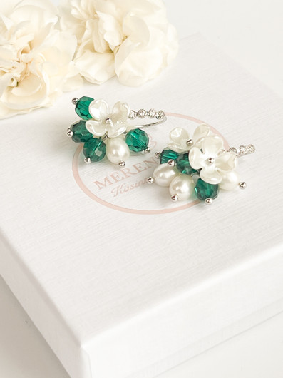 Daira Silver Emerald korvakorut