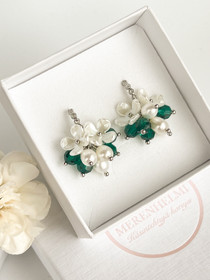 Daira Silver Emerald korvakorut