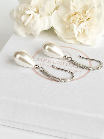 Pisara silver zirconia korvakorut