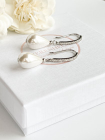 Pisara silver zirconia korvakorut