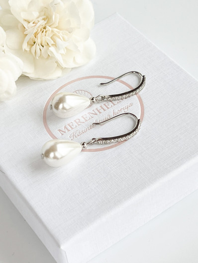 Pisara silver zirconia korvakorut