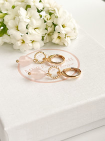 Alina ruusukvartsi korvakorut