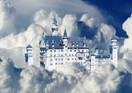 Neuschwanstein Castle in Clouds, 500 palaa