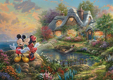 Thomas Kinkade: Disney, Sweethearts Mickey and Minnie, 1000 palaa