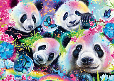 Sheena Pike: Neon Flower Pandas, 1000 palaa