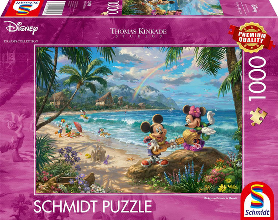 Thomas Kinkade: Mickey and Minnie in Hawaii, 1000 palaa