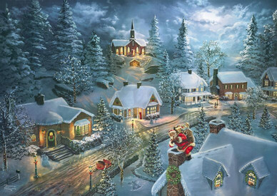 Thomas Kinkade: Santa’s Silent Night, 1000 palaa