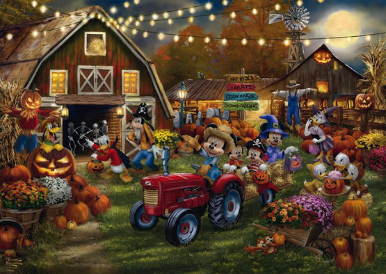 Thomas Kinkade: Disney – Mickey and Minnie Pumpkin Festival, 1000 palaa