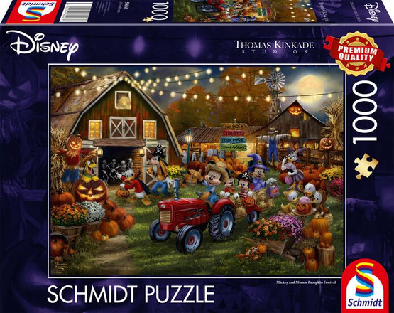 Thomas Kinkade: Disney – Mickey and Minnie Pumpkin Festival, 1000 palaa