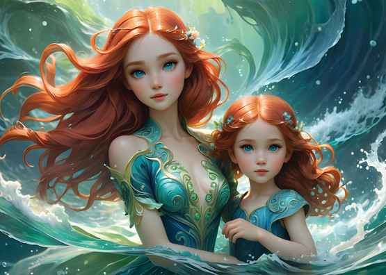 2 x 500 - L'Eau et le Feu - Collection Mère et Fille, 500 palaa