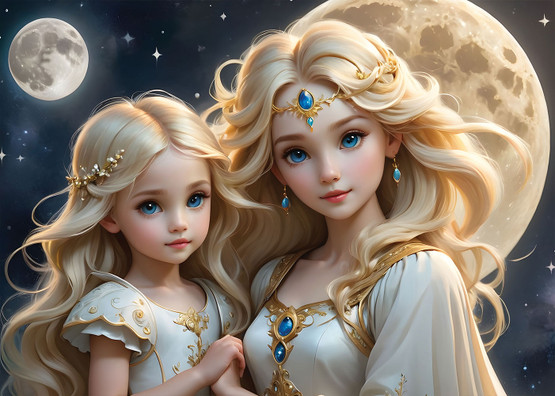 2 x 500 - La Lune et le Soleil - Collection Mère et Fille, 500 palaa