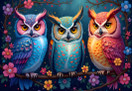 Owls and Enchanted Night, 1000 palaa