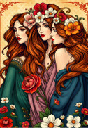 The Three Flower Muses, 1000 palaa