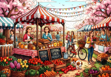 Local Honey and Tulips Spring Farmers, 1000 palaa