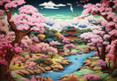Japanese Temple in Spring, 1000 palaa