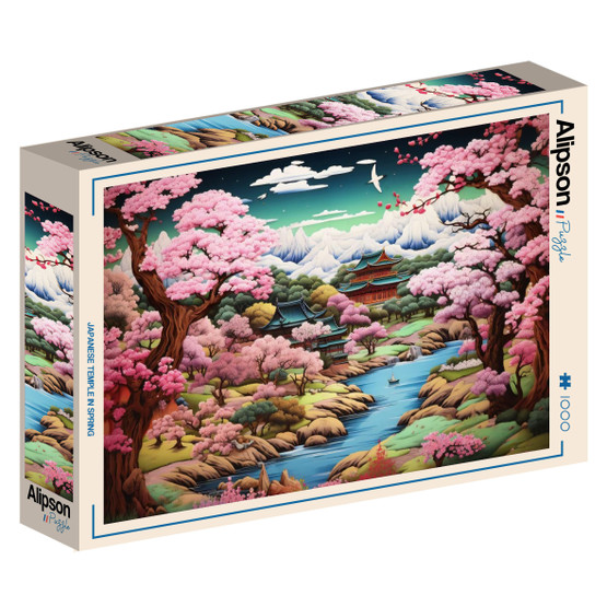 Japanese Temple in Spring, 1000 palaa
