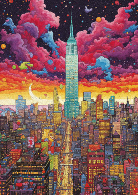 Wowo Series - Colorful Metropolis, New York, 1000 palaa