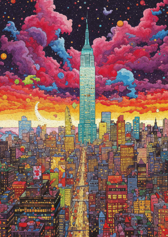 Wowo Series - Colorful Metropolis, New York, 1000 palaa