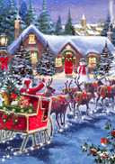 Santa And Sleigh, 1000 palaa