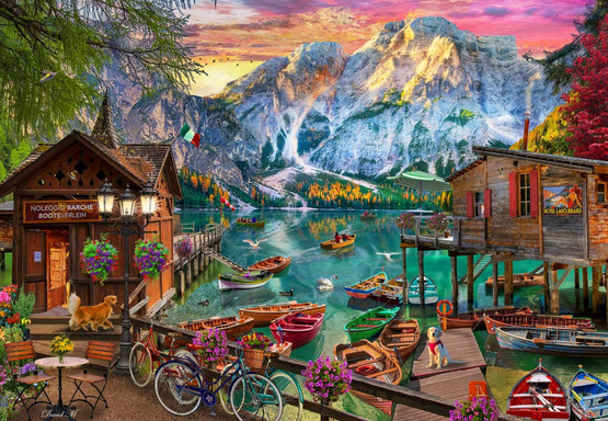 Lago Di Braies, Italy, 1000 palaa