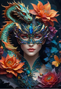 Lady with a Dragon, 1000 bitar