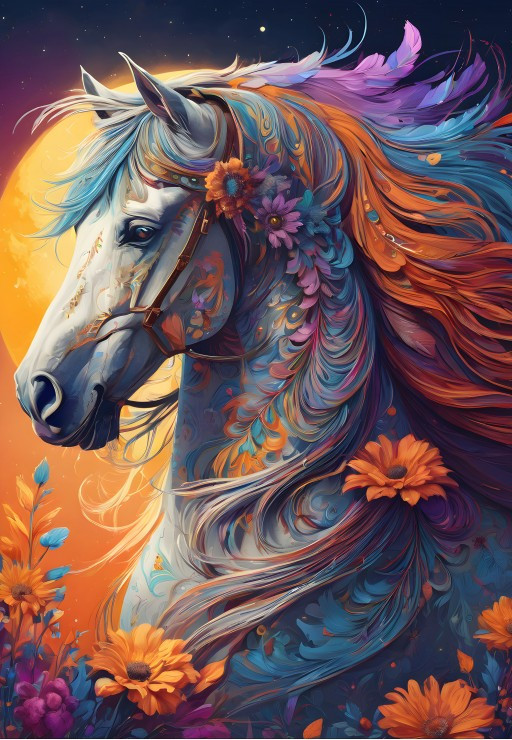 Floral Horse, 1000 palaa