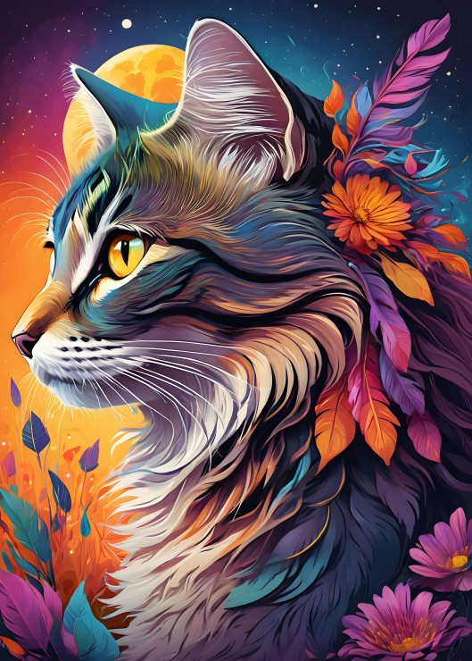 Floral Cat, 500 palaa