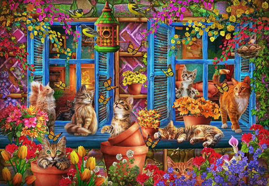 Window Shelf Cats, 1000 palaa