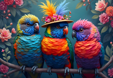 Rainbow Parrots, 1000 palaa