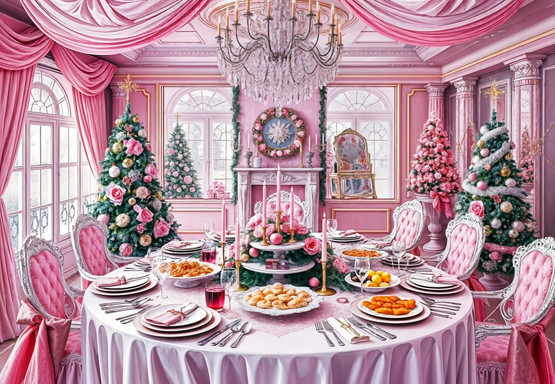 Christmas Feast in Pink, 1000 palaa