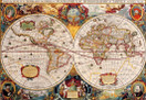Antique World Map, 1000 palaa