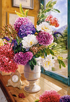 Still Life with Hydrangeas, 1000 palaa