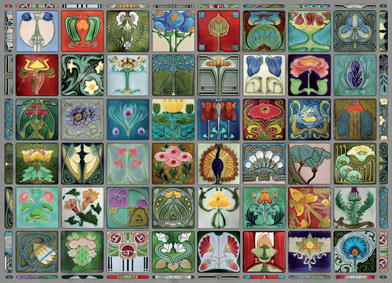 Art Nouveau Tiles, 1000 bitar