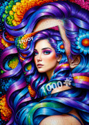Rainbow Flower Portrait, 1000 palaa