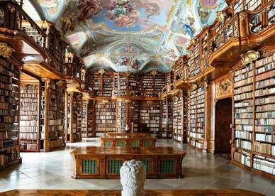 Library at St. Florian Monastery, 1000 palaa