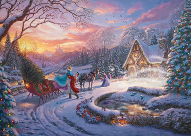 Thomas Kinkade: Disney Cinderella Bringing Home for Christmas, 1000 palaa