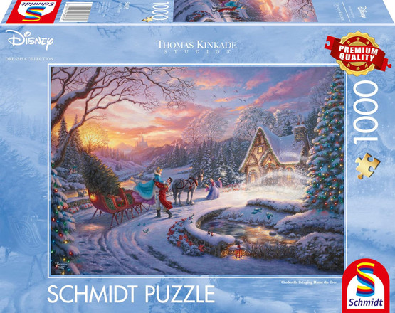 Thomas Kinkade: Disney Cinderella Bringing Home for Christmas, 1000 palaa