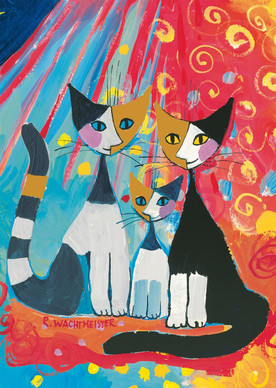 Rosina Wachtmeister: Happy Cat Family, 1000 palaa